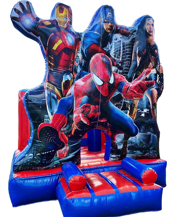 mighty action heroes bounce house