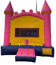 Pink & Yellow Dry Castle Inflatable