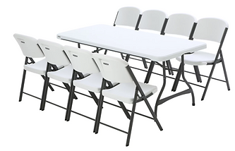 Table with 8 Chairs Rental
